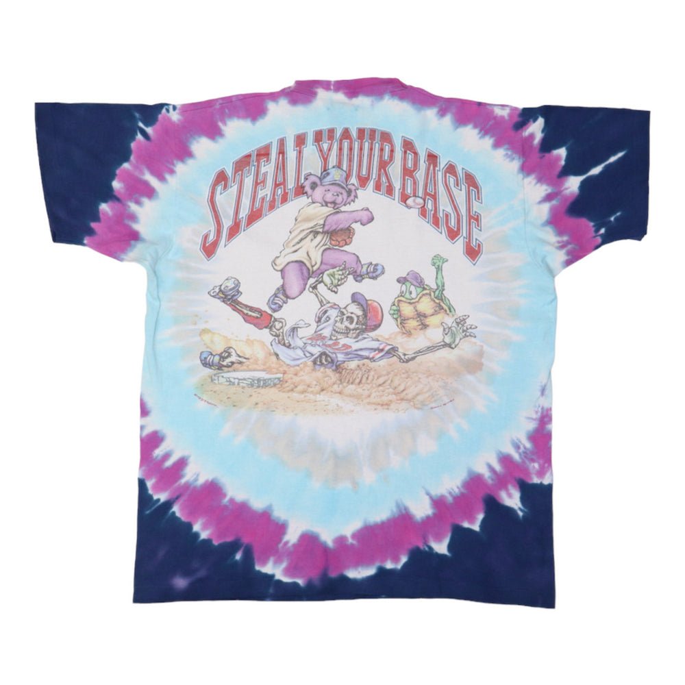 1994 Grateful Dead Steal Your Base Liquid Blue Tie Dye Shirt