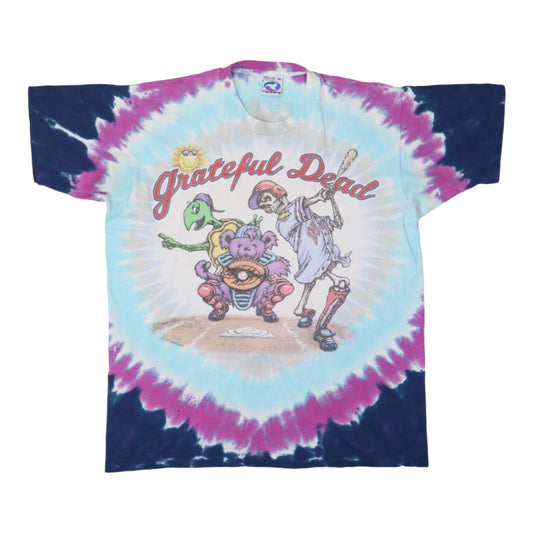 1994 Grateful Dead Steal Your Base Liquid Blue Tie Dye Shirt