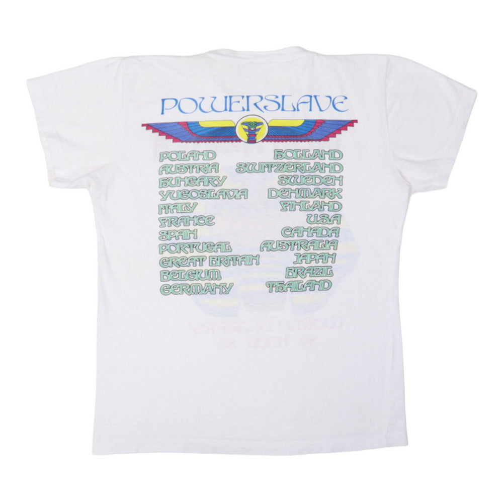 Original vintage 1985 Iron Maiden Powerslave World Slavery Tour Shirt |  WyCo Vintage, image size:1000x1000