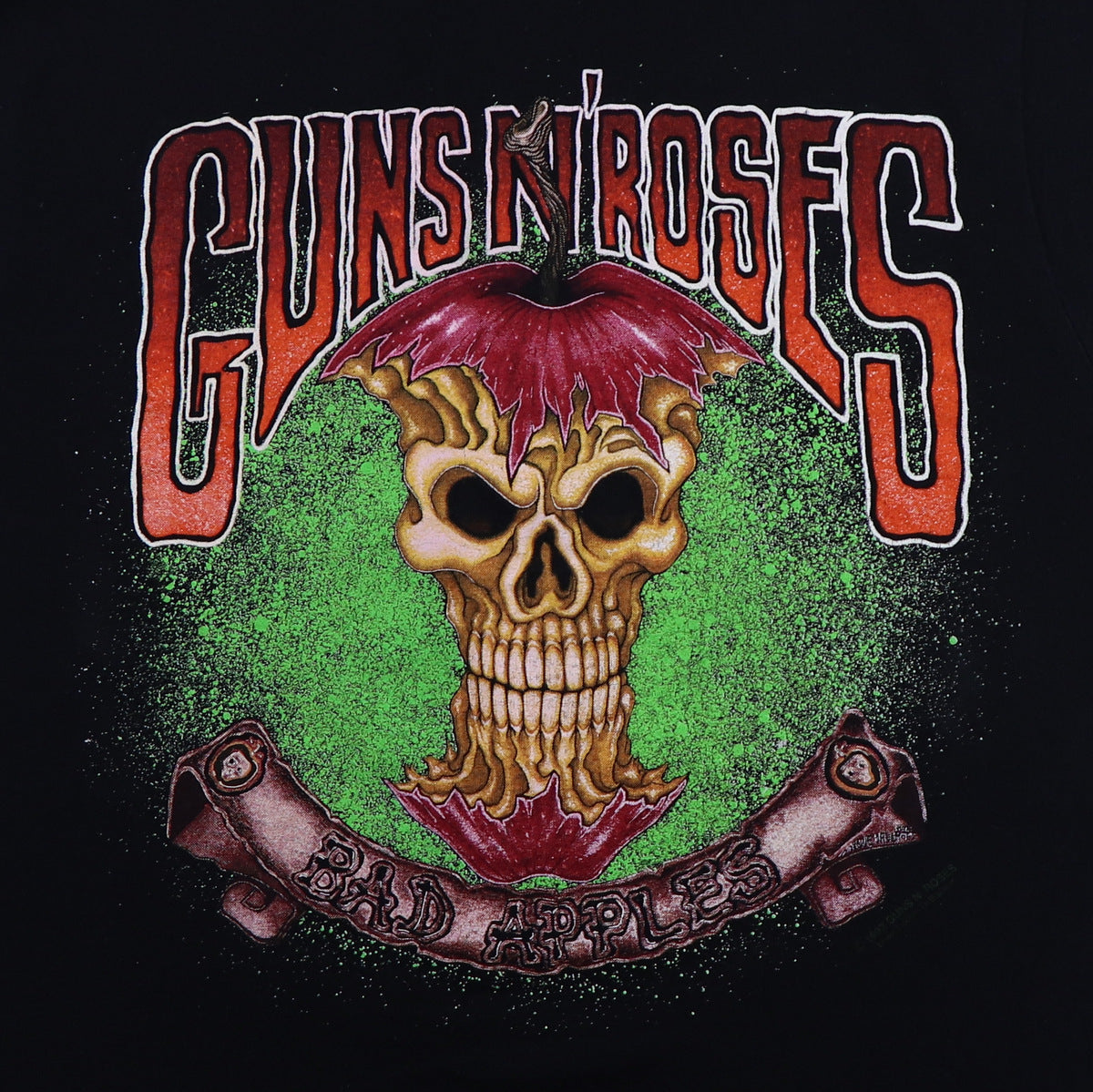 90s GUNS N ROSES Bad Apple XL ヴィンテージ バンT 1992 Guns N Roses Bad Apple Tour Shirt | Authentic Vintage Tee