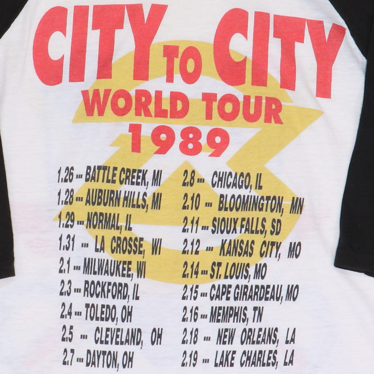 1989 Ratt Reach For The Sky City To City Tour Jersey Shirt