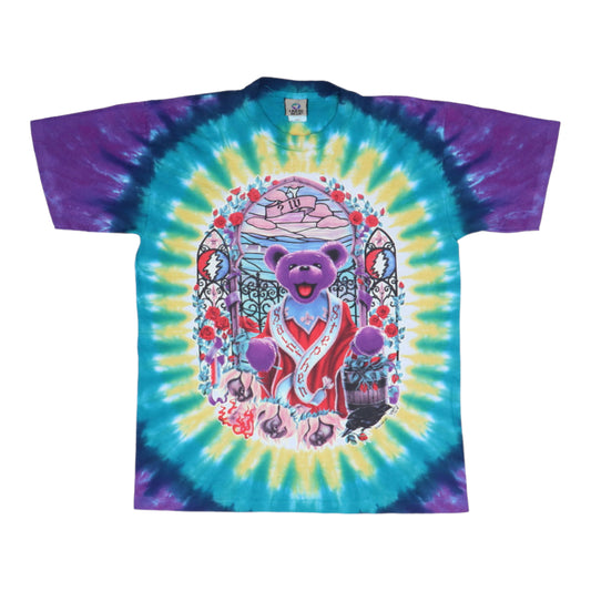 1998 Grateful Dead Saint Stephen Liquid Blue Tie Dye Shirt