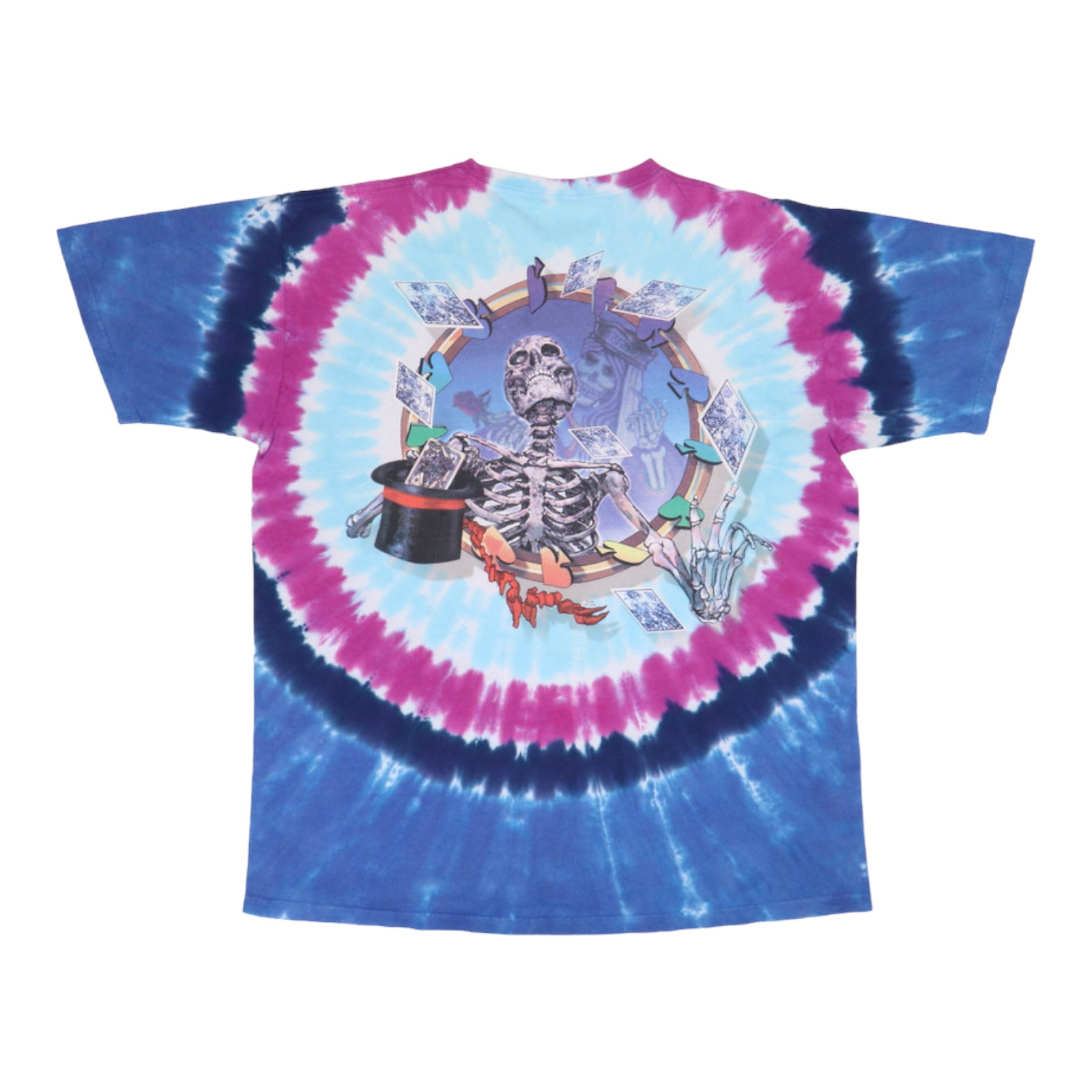 1999 Grateful Dead Cards Liquid Blue Tie Dye Shirt | Authentic