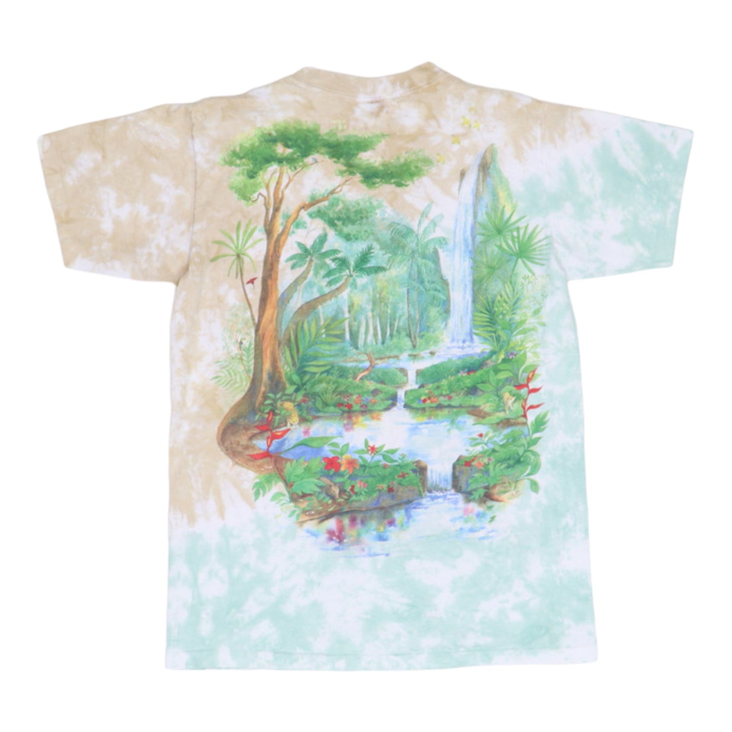 1991 Rainforest Preserve Paradise Liquid Blue Tie Dye Shirt