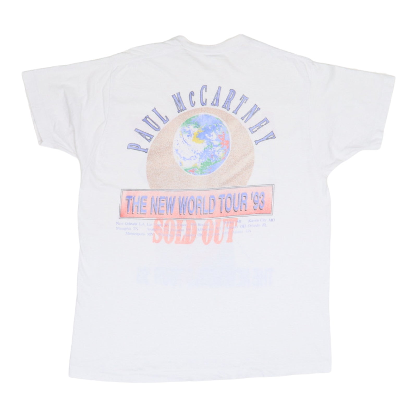 1993 Paul McCartney New World Tour Shirt | Authentic Vintage Tee