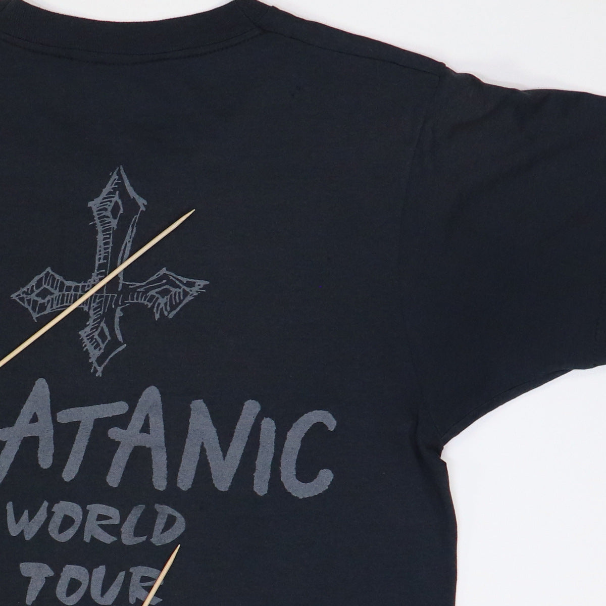Original vintage 1985 Slayer Slatanic World Tour Shirt | WyCo Vintage