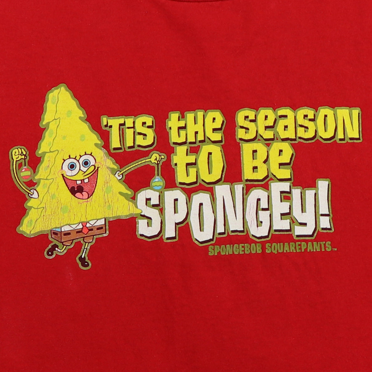 2002 Spongebob Squarepants Tis The Season To Be Spongey Shirt