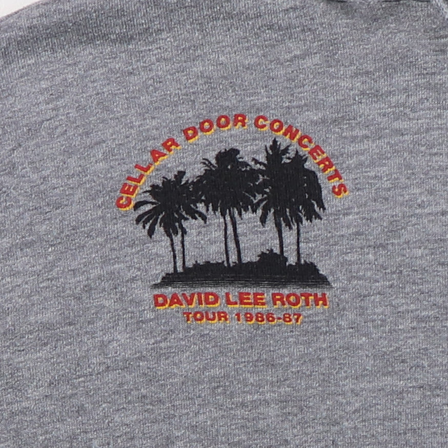 1986 David Lee Roth Cellar Door Concert Crew Tour Hooded Sweatshirt