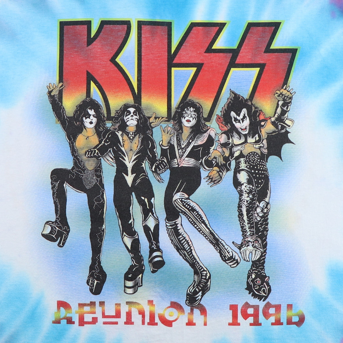 1996 Kiss Reunion Tour Tie Dye Shirt | Authentic Vintage Tee