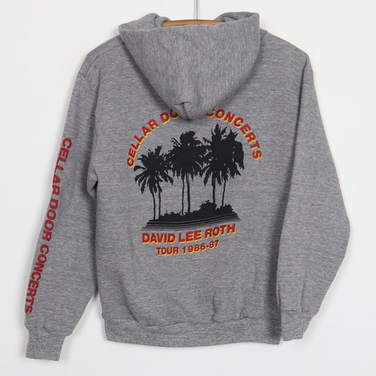 1986 David Lee Roth Cellar Door Concert Crew Tour Hooded Sweatshirt