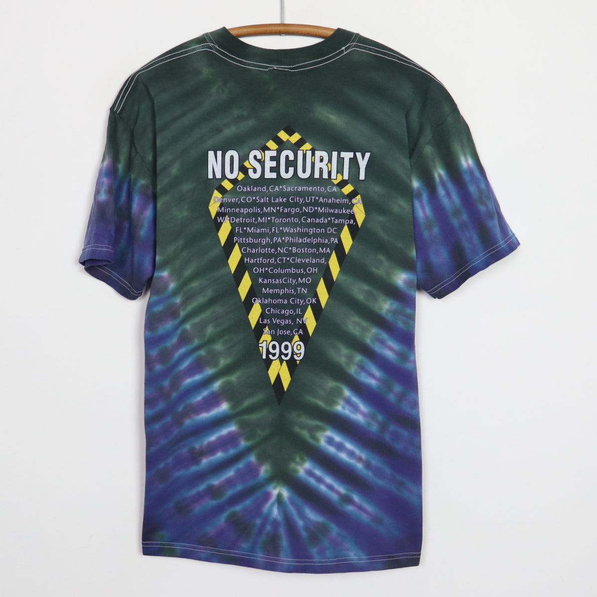 1999 Rolling Stones No Security Tie Dye Tour Shirt