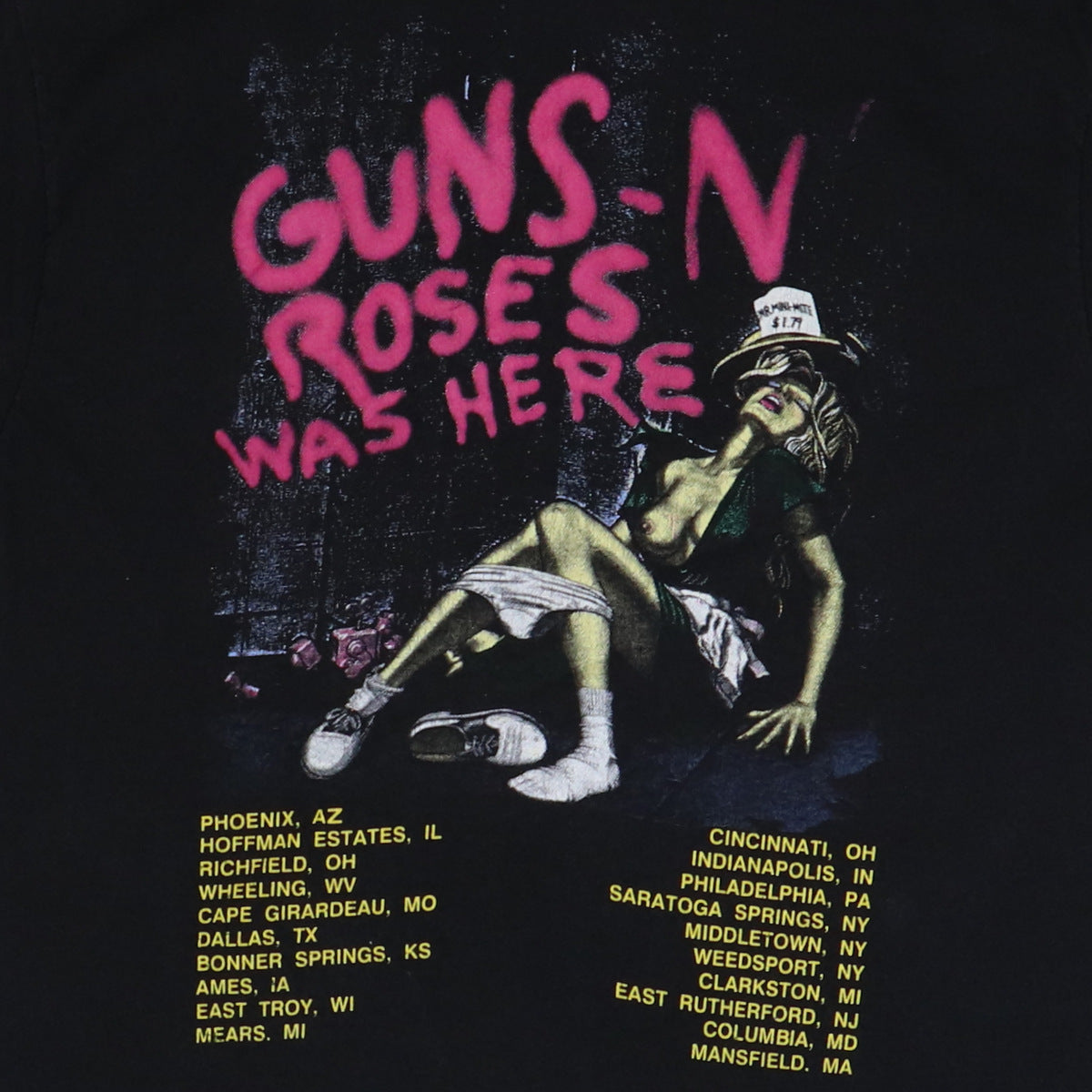 Original vintage 1987 Guns N Roses Robert Williams Tour Shirt