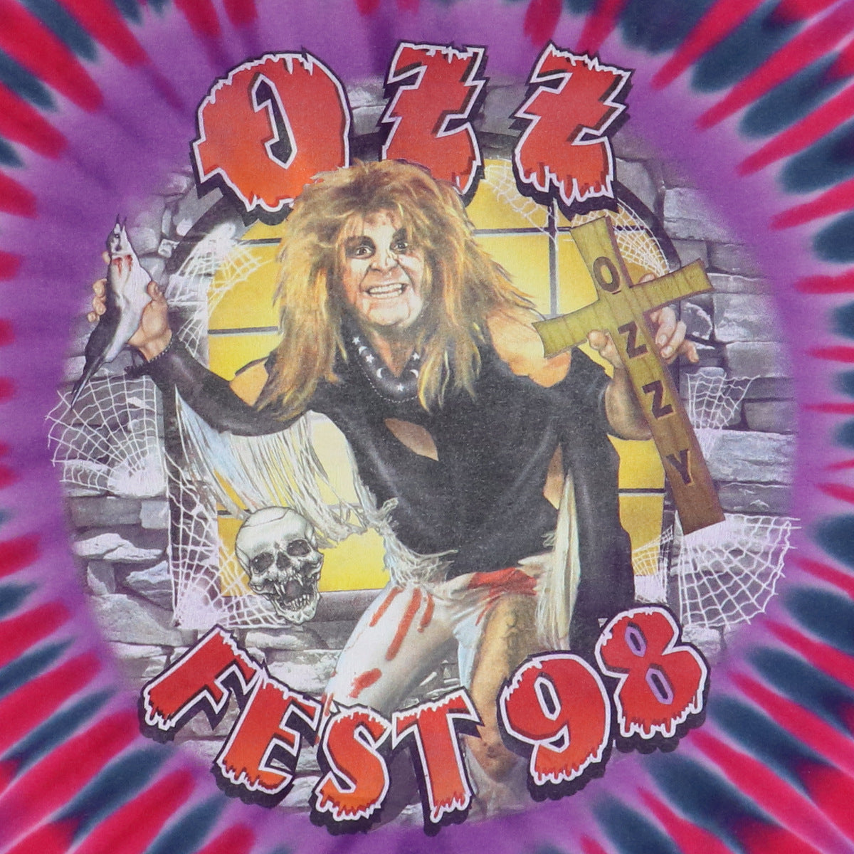 Original vintage 1998 Ozzfest Tour Tie Dye Shirt | WyCo Vintage