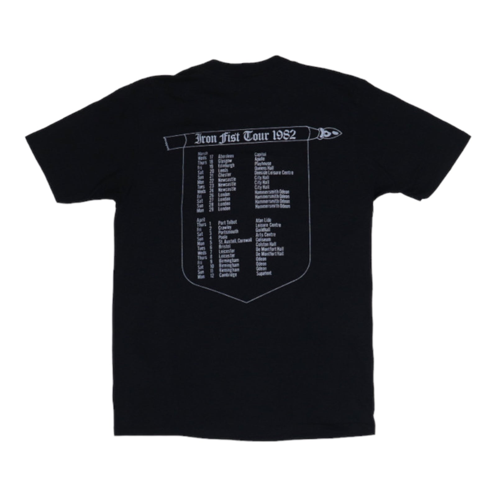 1982 Motorhead Iron Fist Tour Shirt | WyCo Vintage