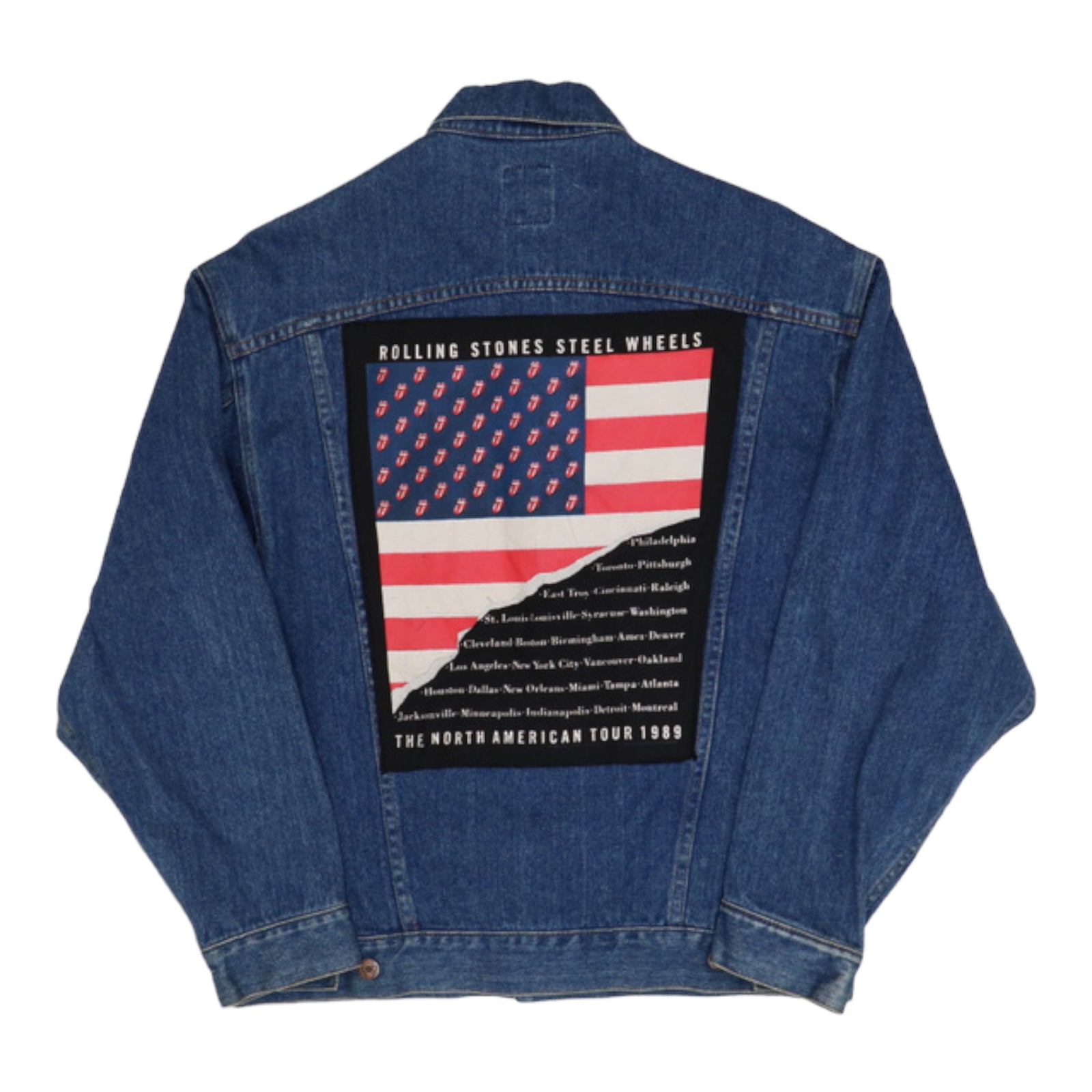 Original vintage 1989 Rolling Stones Steel Wheels Tour Denim