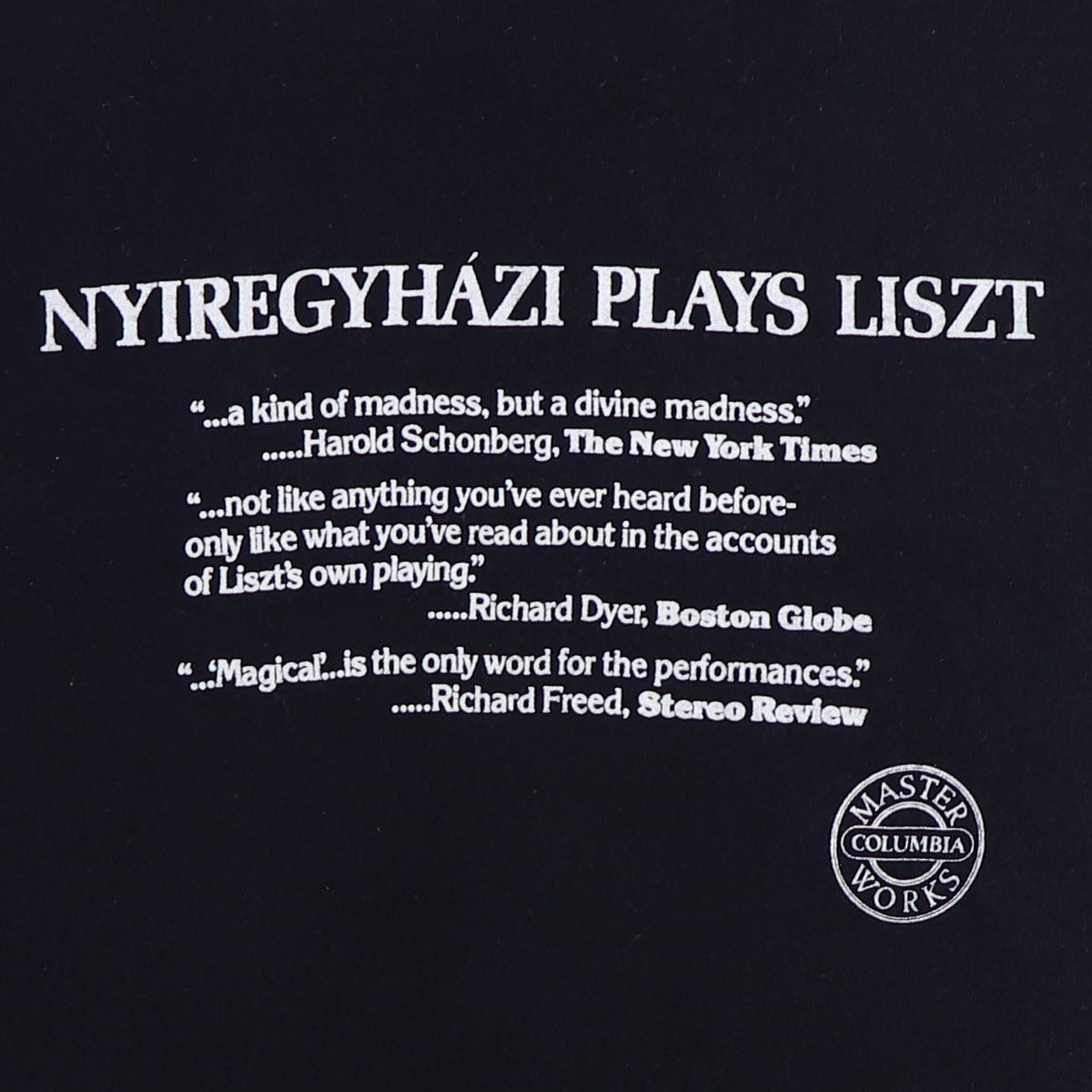 1970s Ervin Nyiregyházi Plays Liszt Shirt