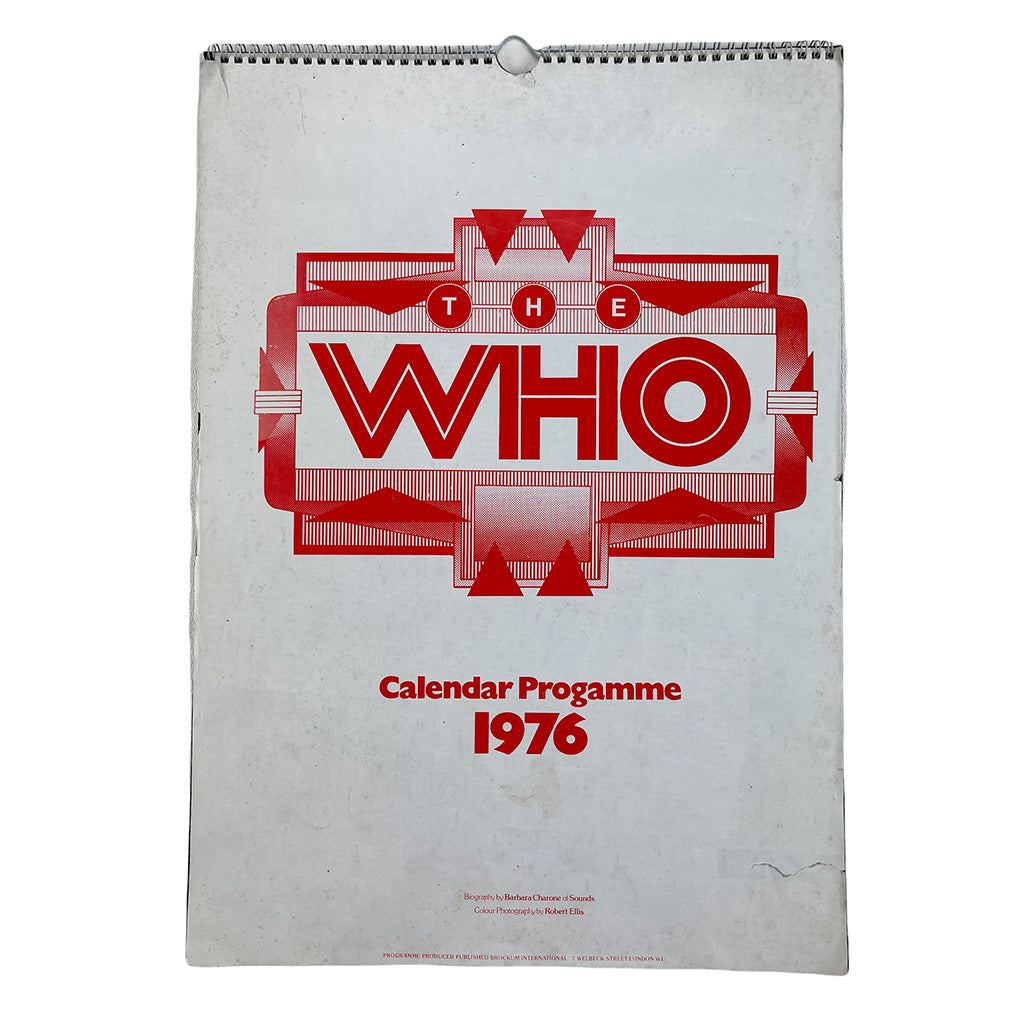 1976 The Who Concert Calendar Program