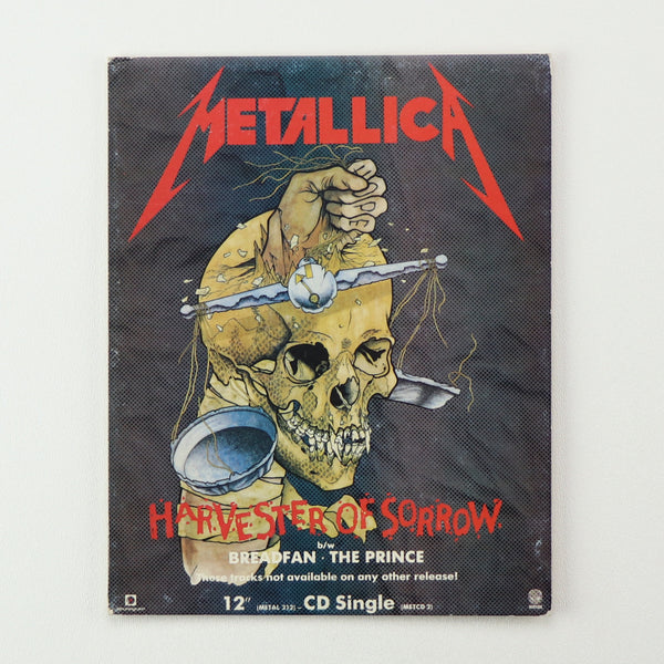 1988 Metallica Harvester Of Sorrow Breadfan The Prince Promo Display