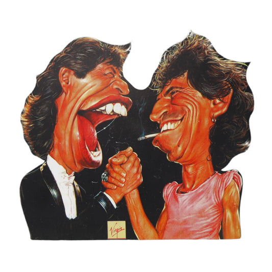 1990s Rolling Stones Keith Richards Mick Jagger Virgin Records Counter Display
