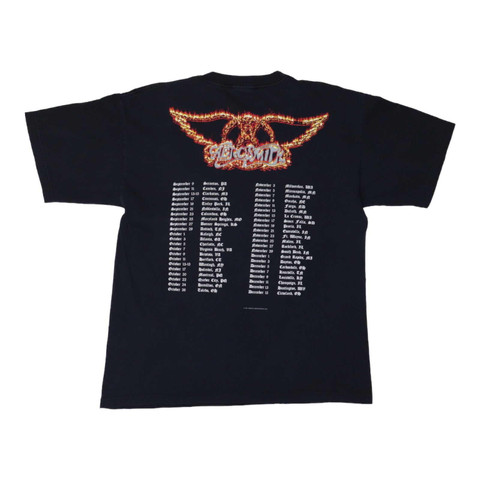 F*s様 コ*ん様 1997年 90s Aerosmith World tour 1997 Aerosmith 9 Lives World Tour Shirt | Authentic Vintage Tee
