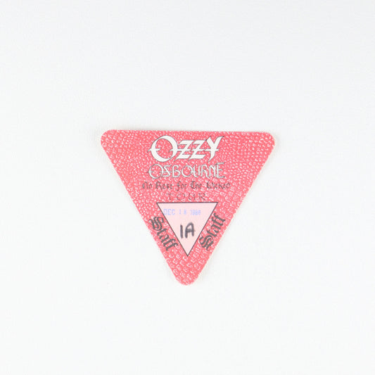 1988 Ozzy Osbourne No Rest For The Wicked Staff Backstage Pass