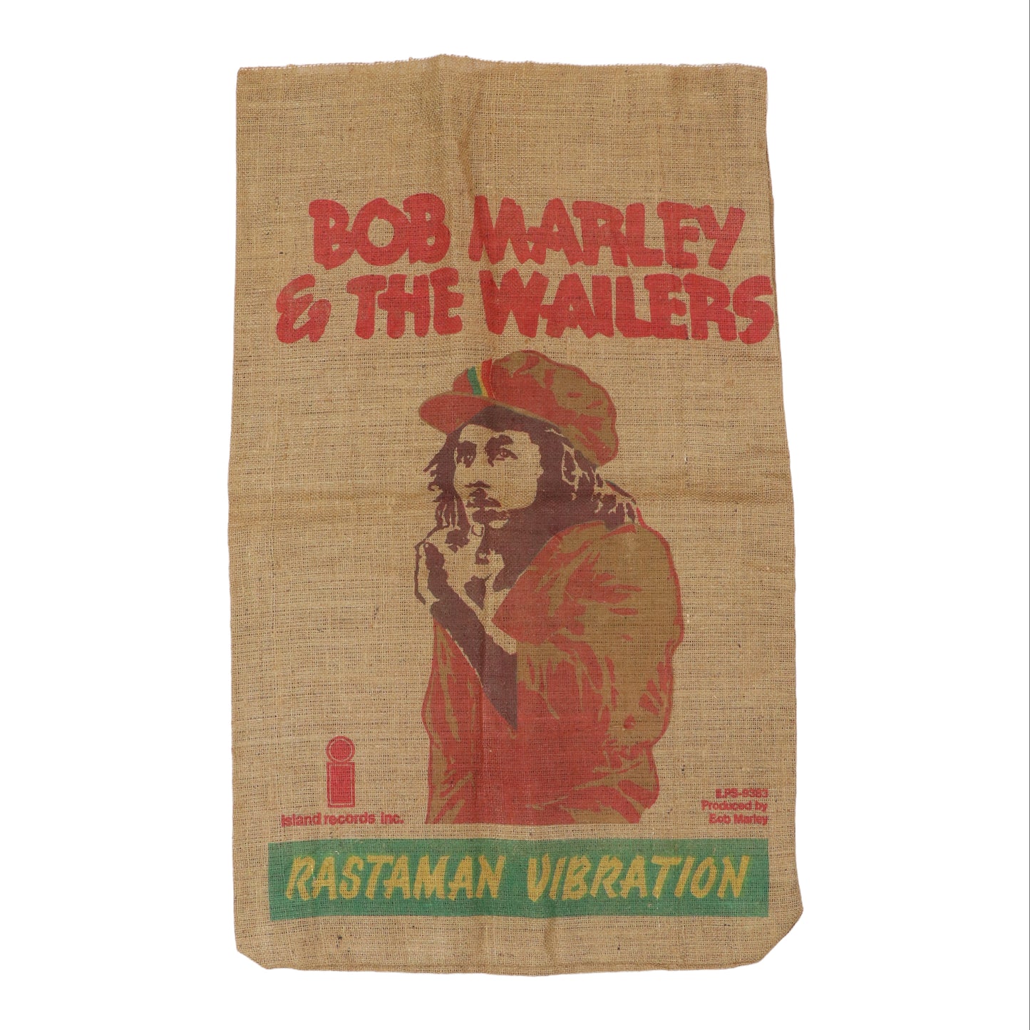 1976 Bob Marley & The Wailers Rastaman Vibration Promo Burlap Sack