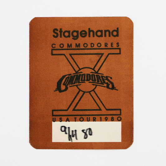 1980 Commodores USA Tour Stagehand Pass