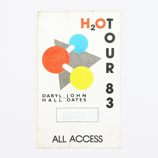 1983 Hall and Oates H2O Tour All Access Pass