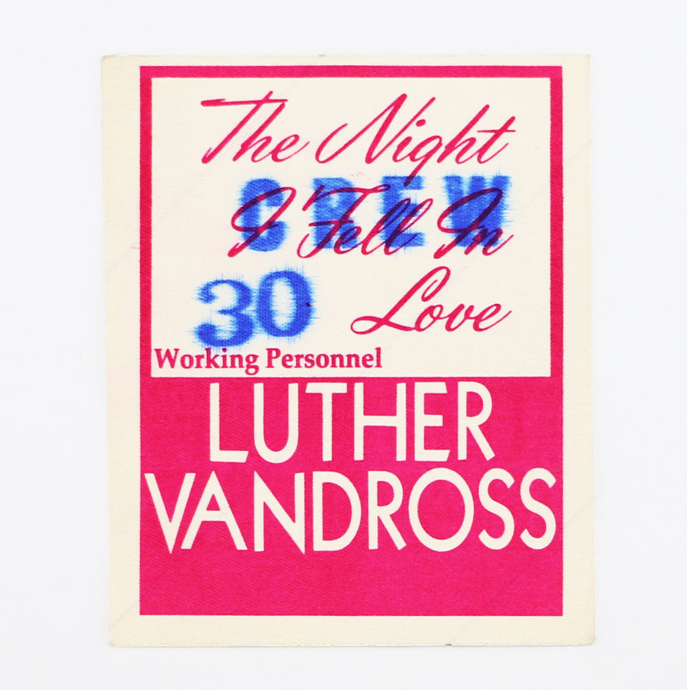 1985 Luther Vandross The Night I Fell In Love Working Personnel Crew Pass