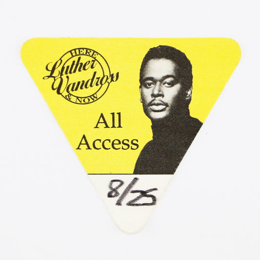 1990 Luther Vandross Here And Now Tour All Access Pass
