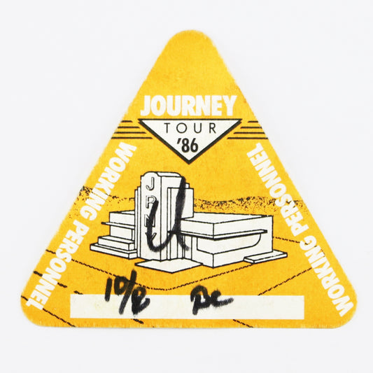 1986 Journey Tour Working Personnel Pass