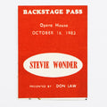 1983 Stevie Wonder Backstage Pass