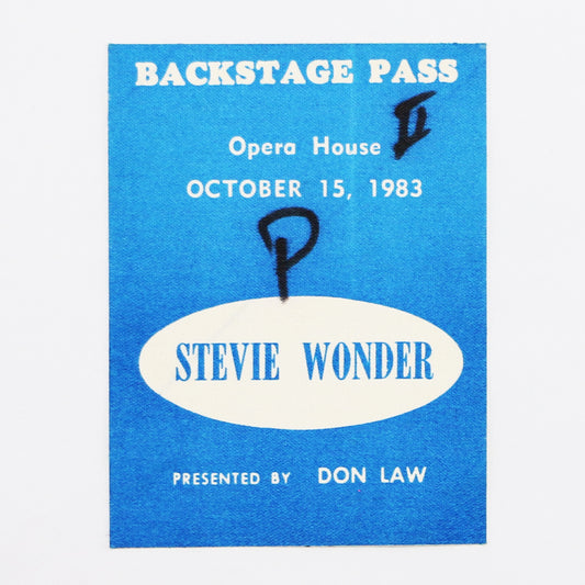 1983 Stevie Wonder Backstage Pass