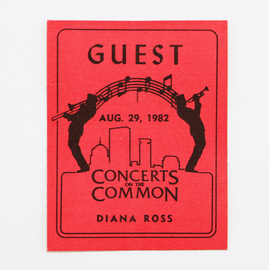 1982 Diana Ross Concerts On The Common Guest Pass