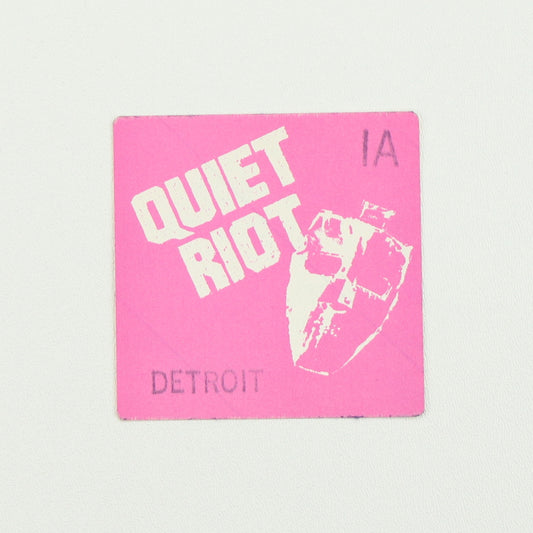 1983 Quiet Riot Metal Health Tour Backstage Pass