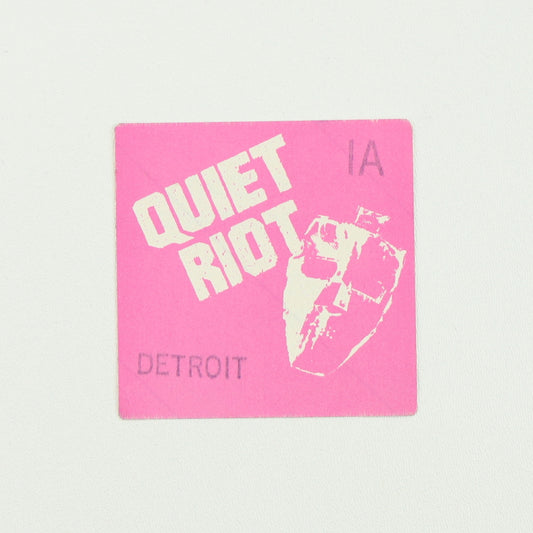 1983 Quiet Riot Metal Health Tour Backstage Pass