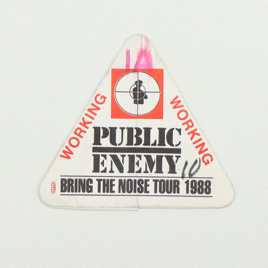 1988 Public Enemy Bring The Noise Tour Working Backstage Pass