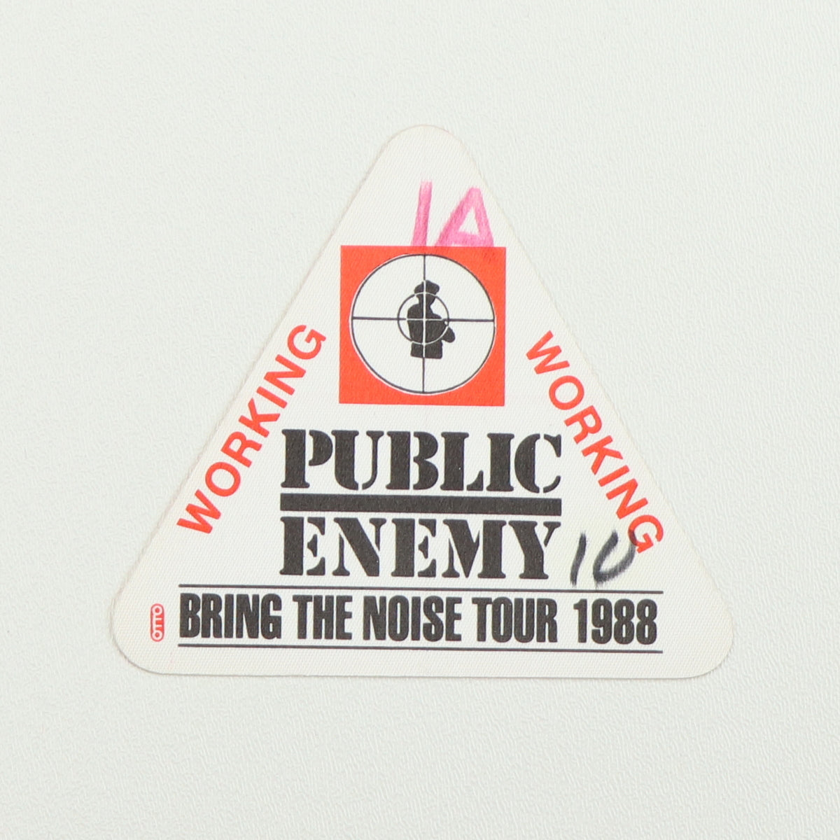 1988 Public Enemy Bring The Noise Tour Working Backstage Pass