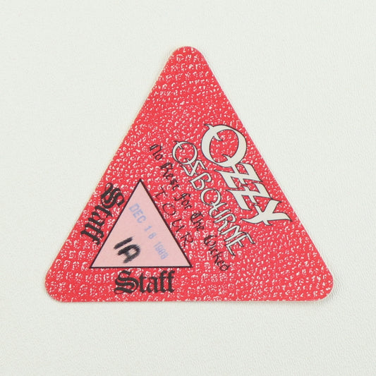 1988 Ozzy Osbourne No Rest For The Wicked Tour Staff Backstage Pass