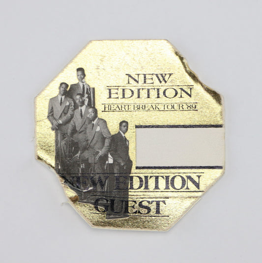 1989 New Edition Heartbreak Tour Backstage Pass