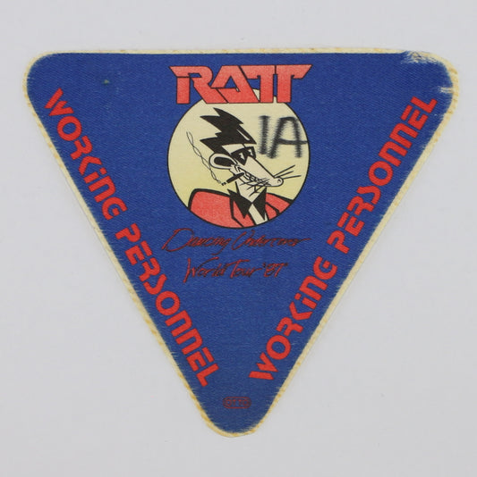 1987 Ratt Dancing Undercover World Party Tour Working Personnel Backstage Pass
