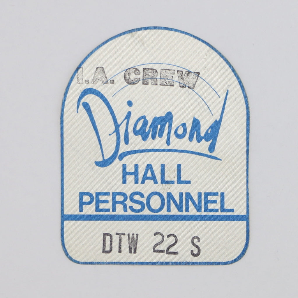 1982 Neil Diamond Tour Stage Hall Personnel and Backstage Pass