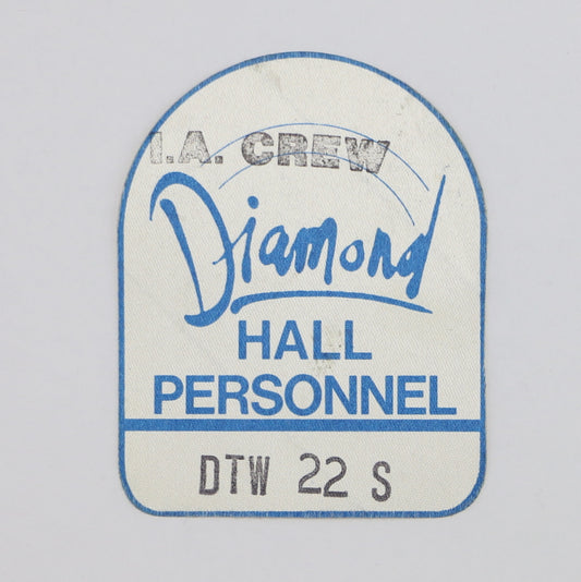 1982 Neil Diamond Tour Stage Hall Personnel and Backstage Pass