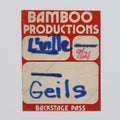 1980s J Geils Band Backstage Pass