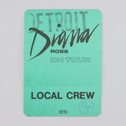 1983 Diana Ross On Tour Backstage Pass