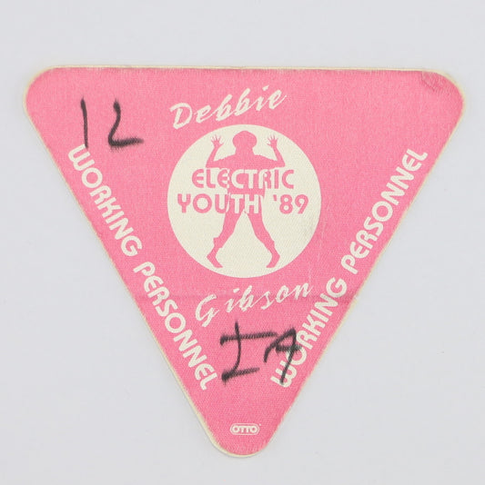 1989 Debbie Gibson Electric Youth Working Personnel Backstage Pass