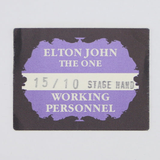 1992 Elton John The One Backstage Pass