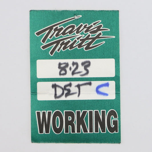 1990s Travis Tritt Detroit Working Backstage Pass