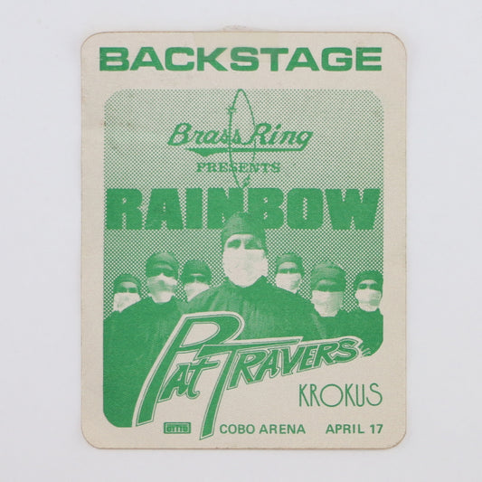 1981 Pat Travers Rainbow Krokus Backstage Pass