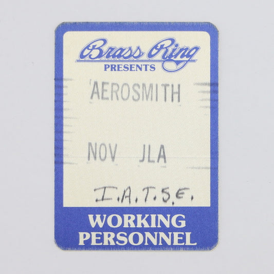 1980s Aerosmith I.A.T.S.E. Backstage Pass
